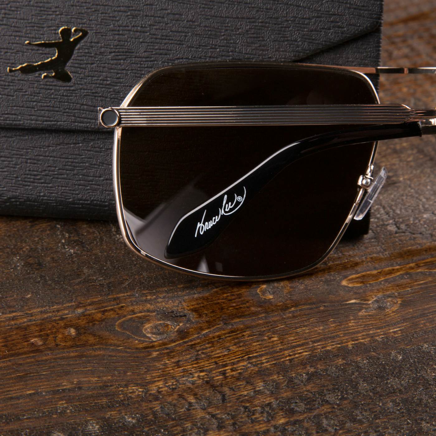 Bruce Lee Signature Metal Sunglasses w/ case