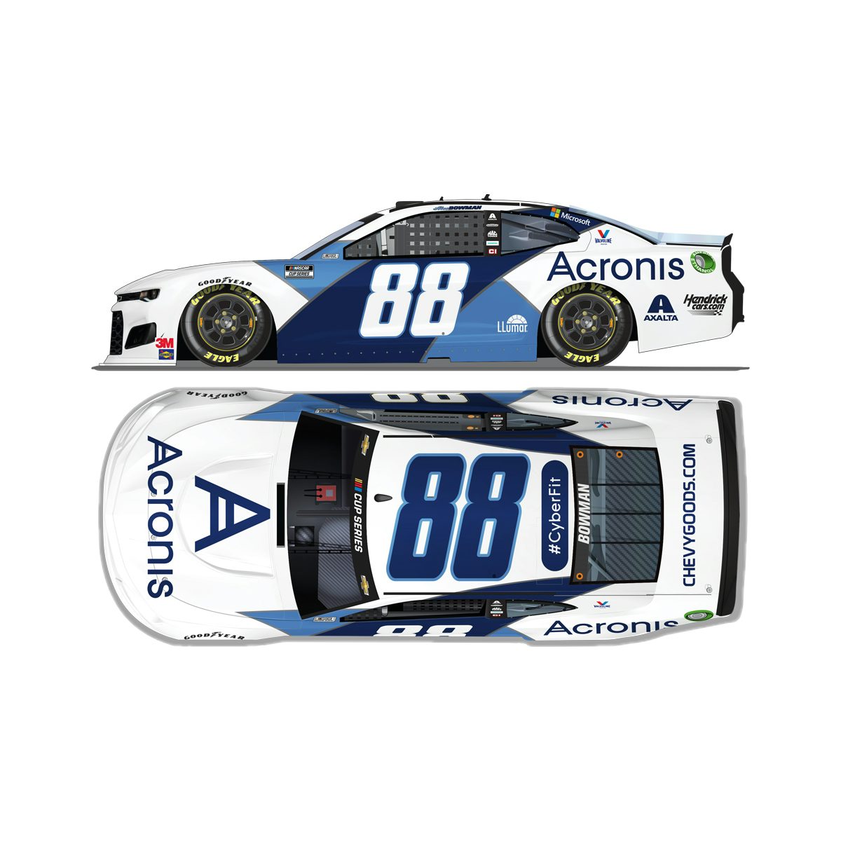 Hendrick Motorsports Alex Bowman No 88 Acronis Nascar Cup Series 1 24 Ho Die Cast