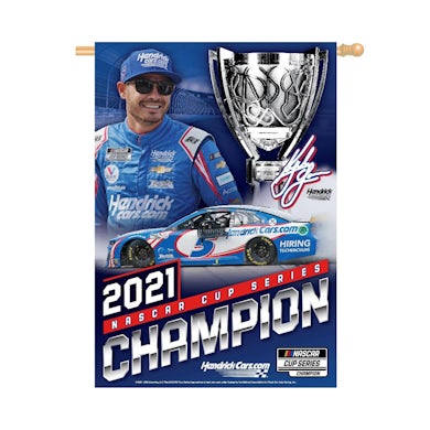 Hendrick Motorsports Kyle Larson 2021 NASCAR Champion Vertical Banner - 28" x 40"