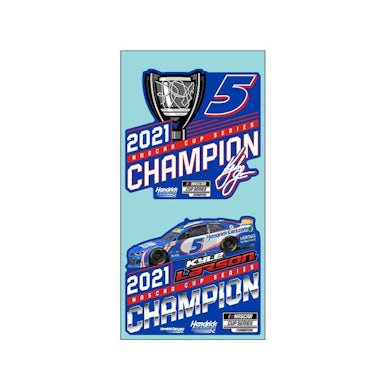 Hendrick Motorsports Kyle Larson 2021 NASCAR Champion 2-pack Perfect Cut Decal - 4" x 8"
