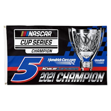 Hendrick Motorsports Kyle Larson 2021 NASCAR Champion Flag 3'x5' - Delux w/ grommets