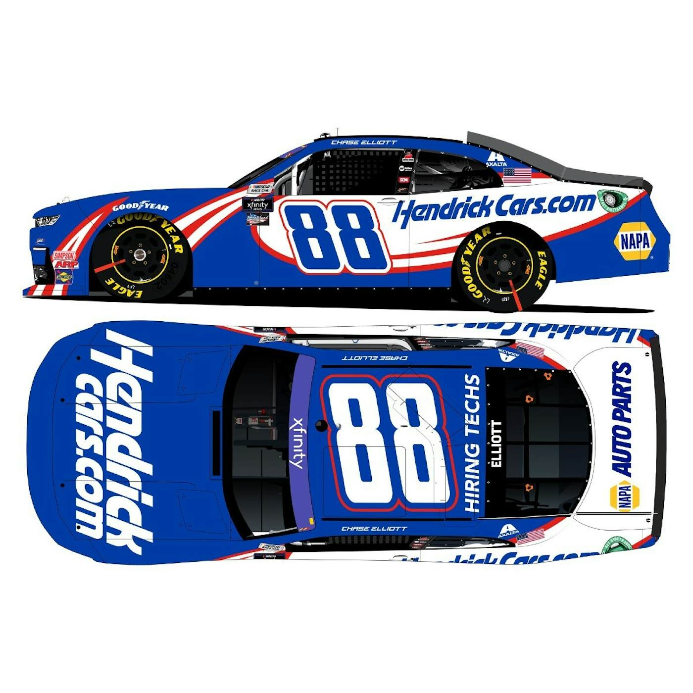 Hendrick Motorsports Chase Elliott #88 2022 Hendrickcars.com 1:64 Hard ...