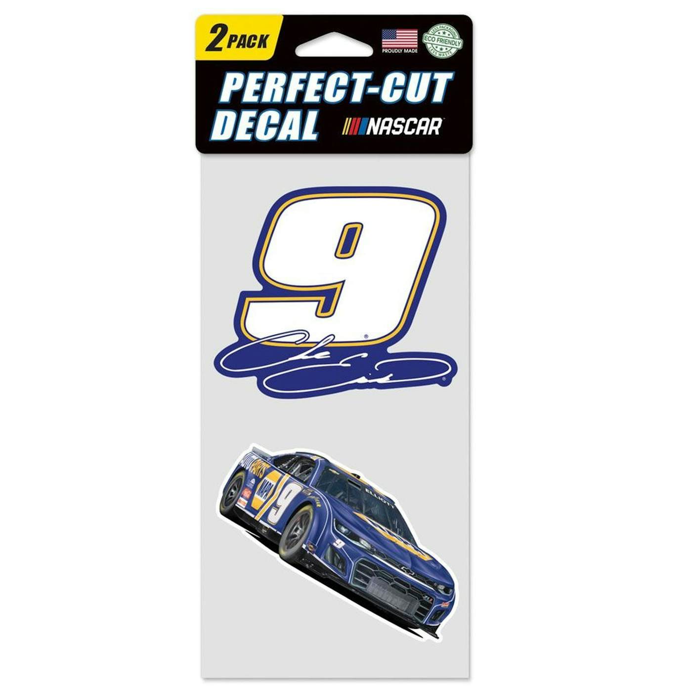 Hendrick Motorsports Chase Elliott #9 2024 2-Pack 4" x 4" Perfect Cut Decal Set