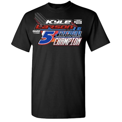 Hendrick Motorsports Kyle Larson 2021 NASCAR Championship T-shirt - Black