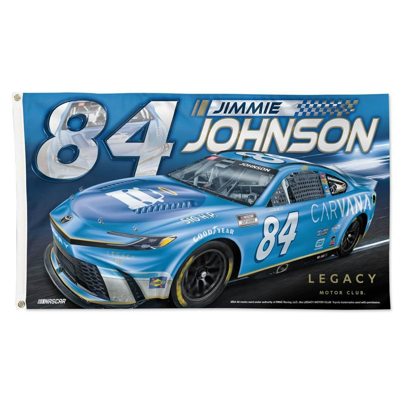 Jimmie Johnson #84 2024 Carvana Deluxe 3' x 5' Flag