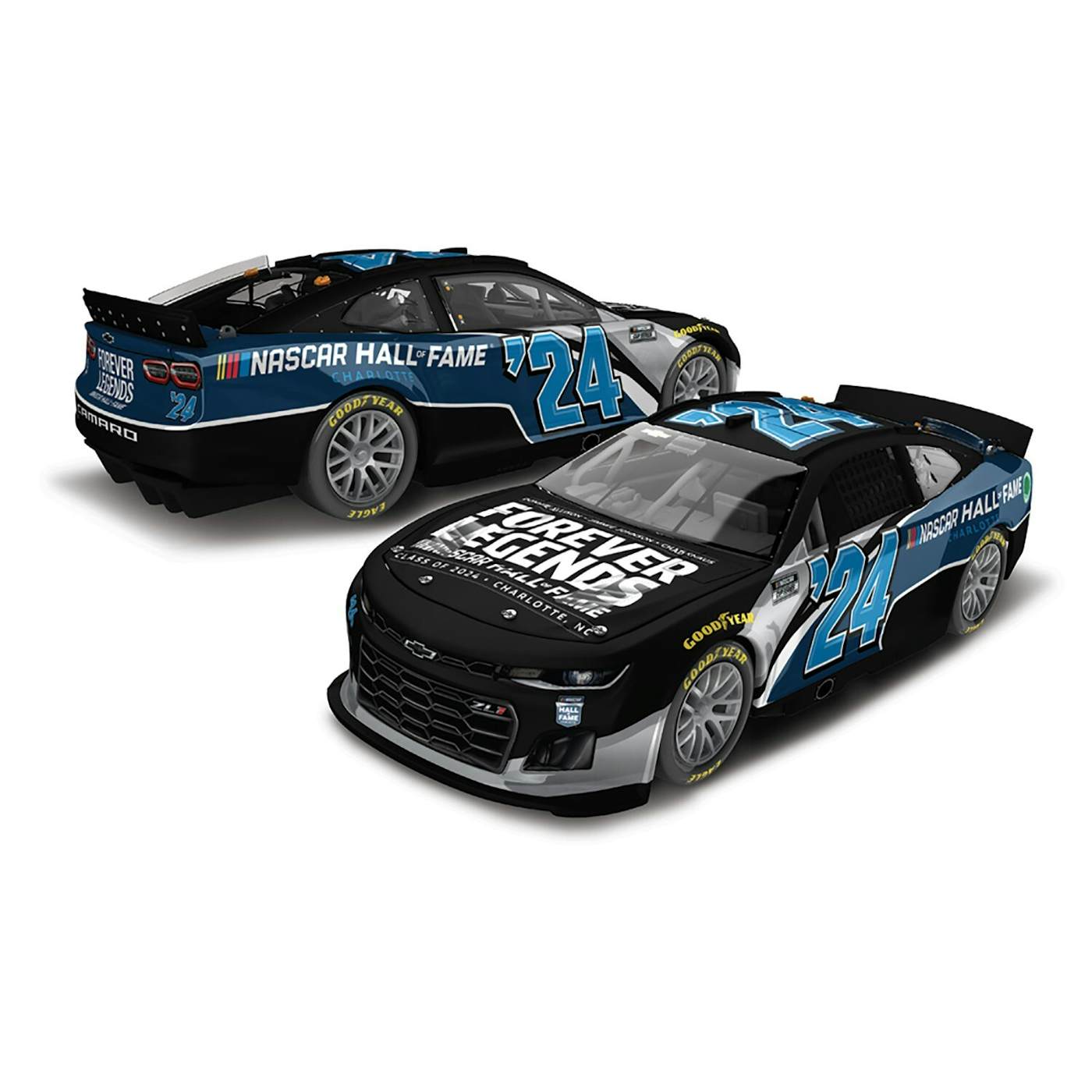 Jimmie Johnson AUTOGRAPHED NASCAR Hall of Fame Class of 2024 Fantasy 1:24 ELITE Die-Cast