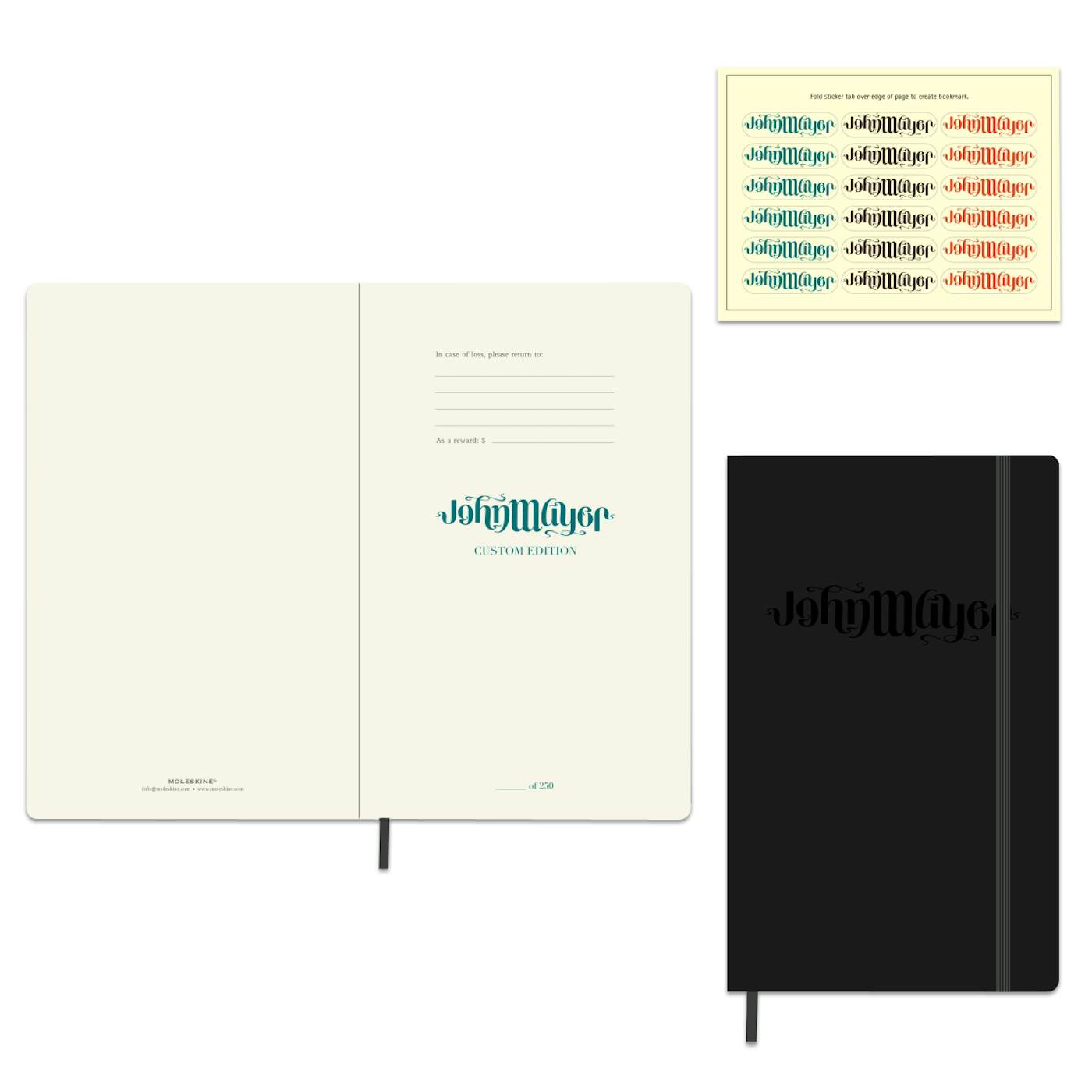 John Mayer Moleskine Ambigram Logo Notebook (Large, Hardcover)