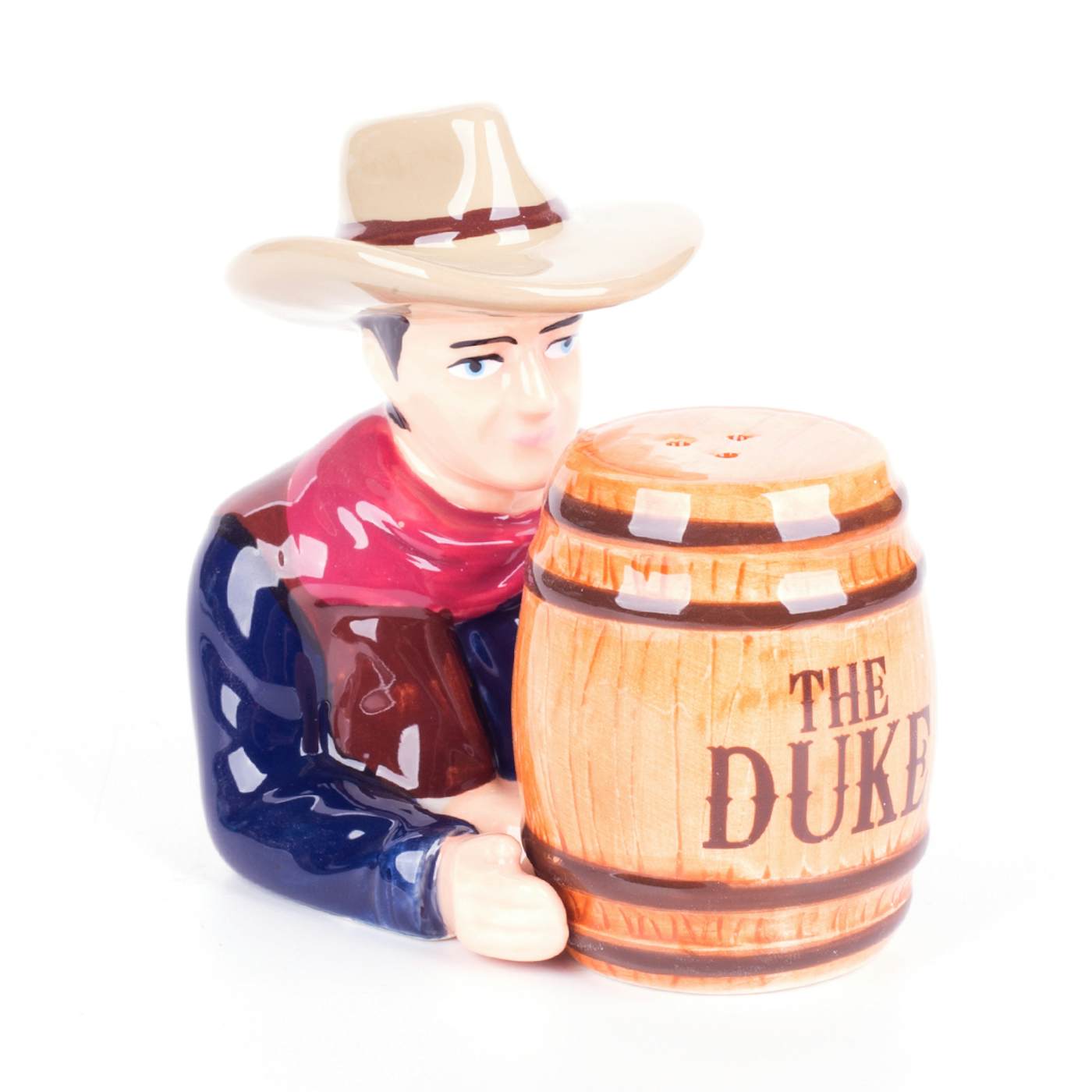 John Wayne The Duke Barrel Ceramic Magnetic Salt and Pepper Shaker