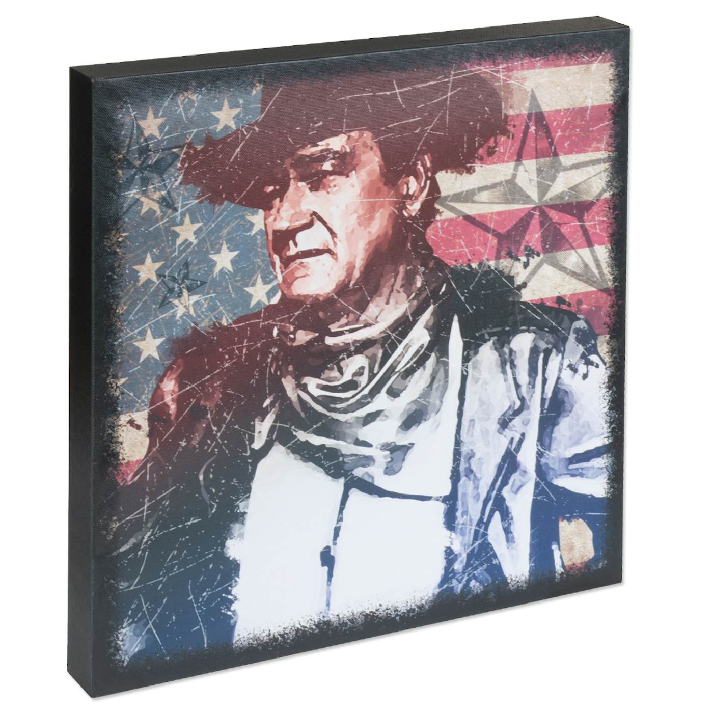 John Wayne Patriot Canvas Wall Art 15"x15"