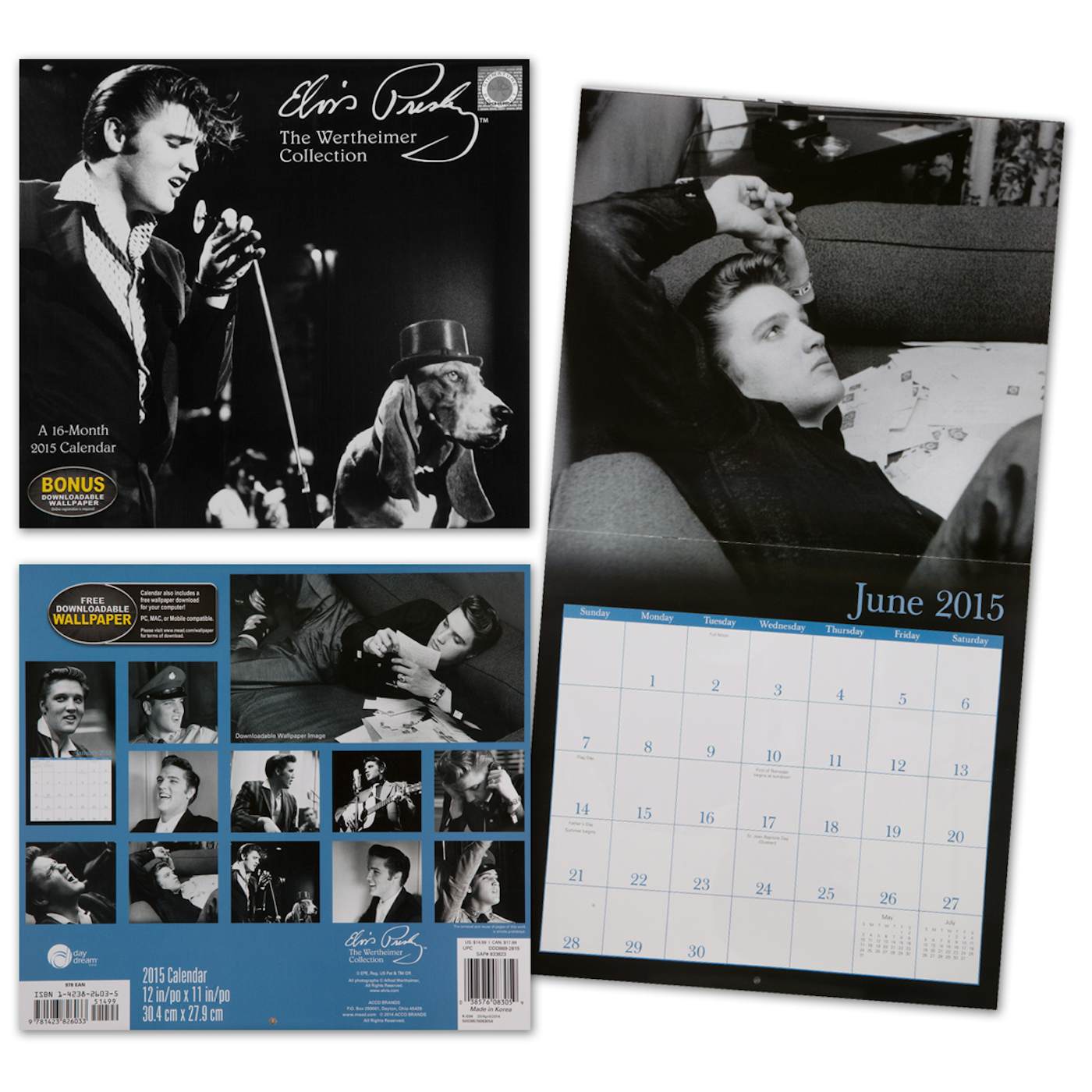 Elvis Presley Wertheimer Collection 2015 Wall Calendar