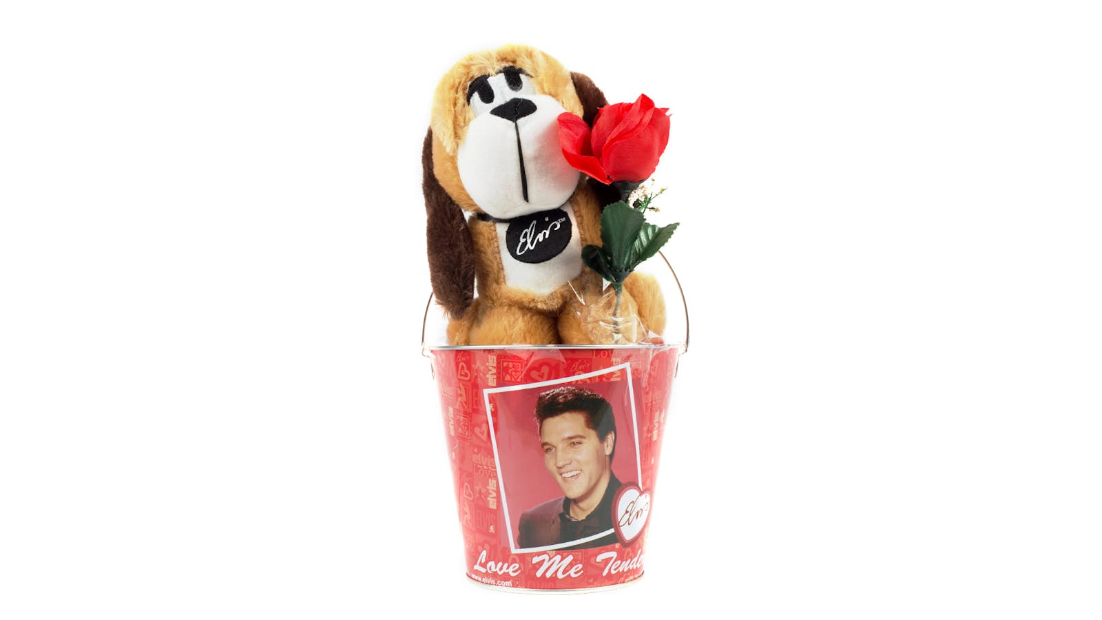 Elvis Presley - Valentine's Hound Dog Plush Tin Can