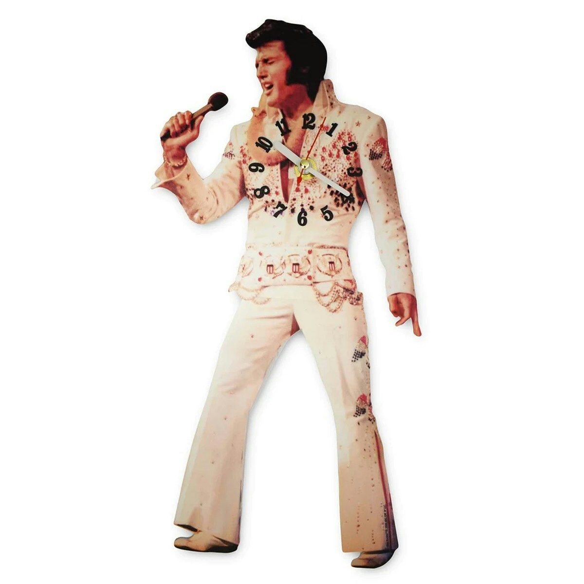 Elvis Presley White Jumpsuit Swinging Legs Wall Clock