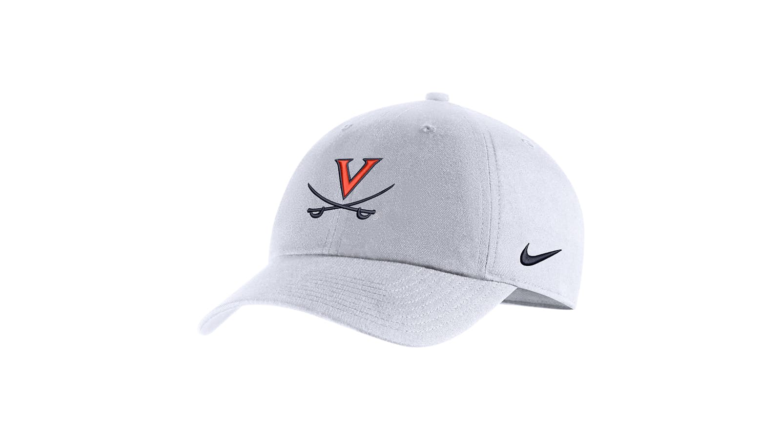 UVA Athletics University of Virginia Nike White V-Saber Hat