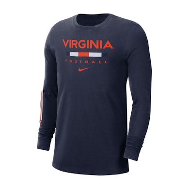 UVA Athletics University of Virginia 2021 Nike Longsleeve Football Tee