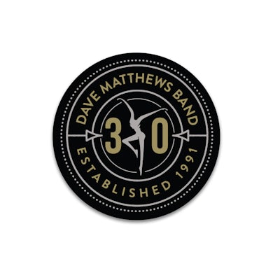 Dave Matthews Band 30th Anniversary Black/Gold Sticker
