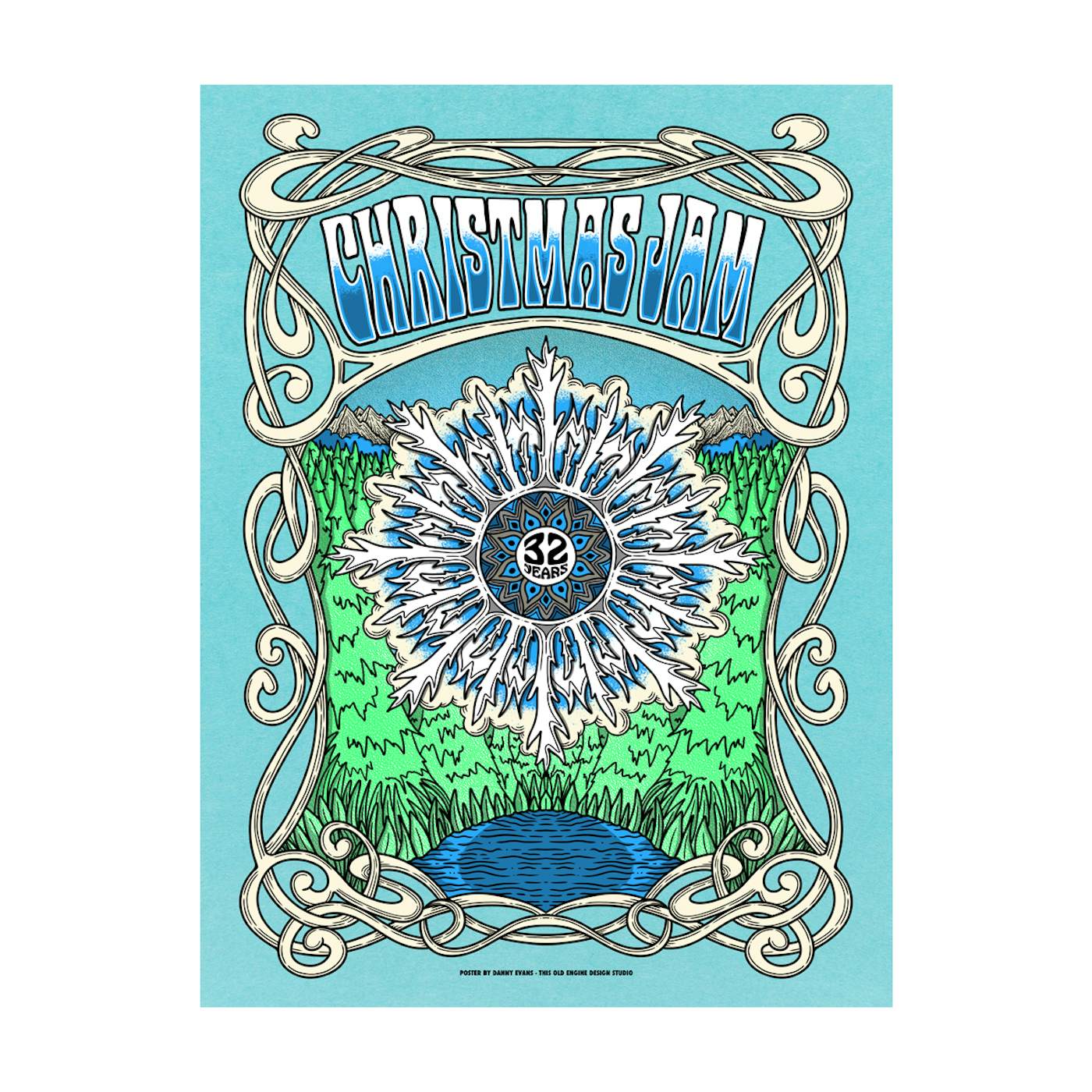 Gov't Mule Christmas Jam 2023 Poster (Blue)