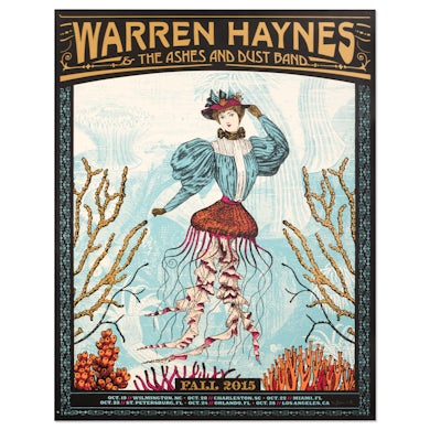 Warren Haynes Fall Tour 2015 Ocean Poster