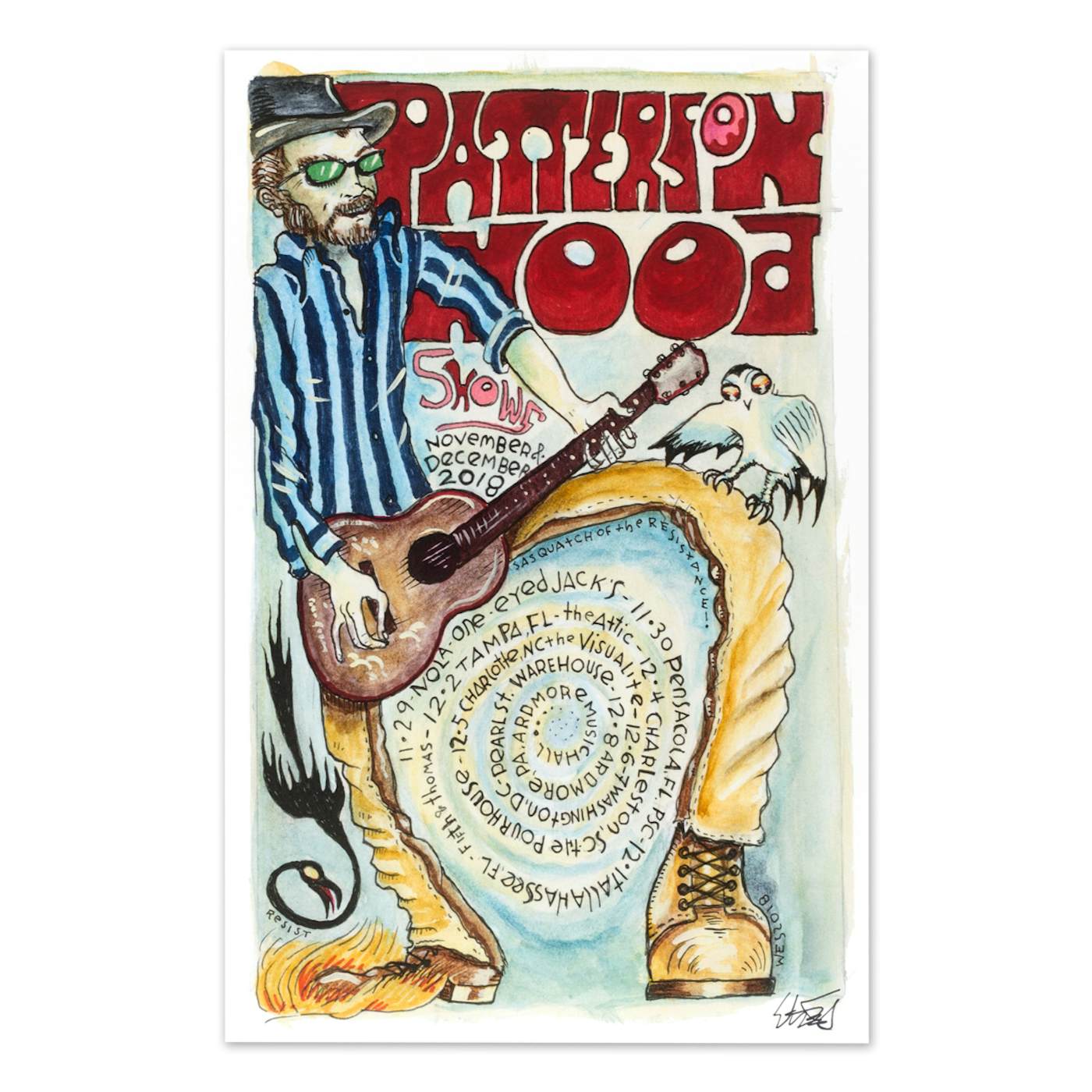 Drive-By Truckers Patterson Hood  Nov/Dec 2018 Poster