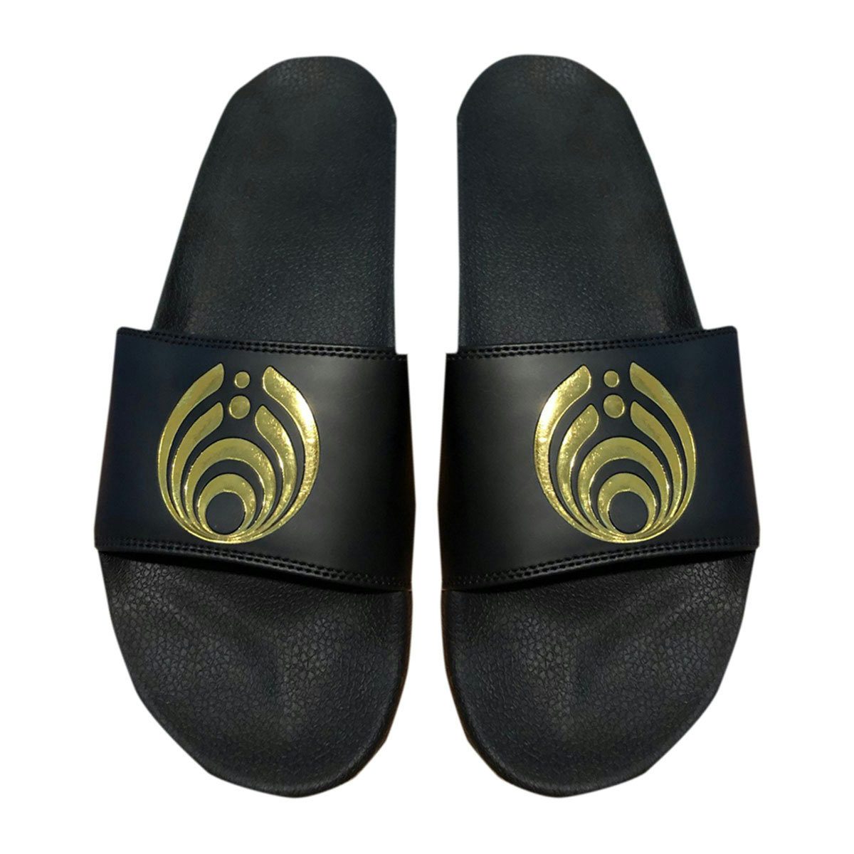 black and gold slides