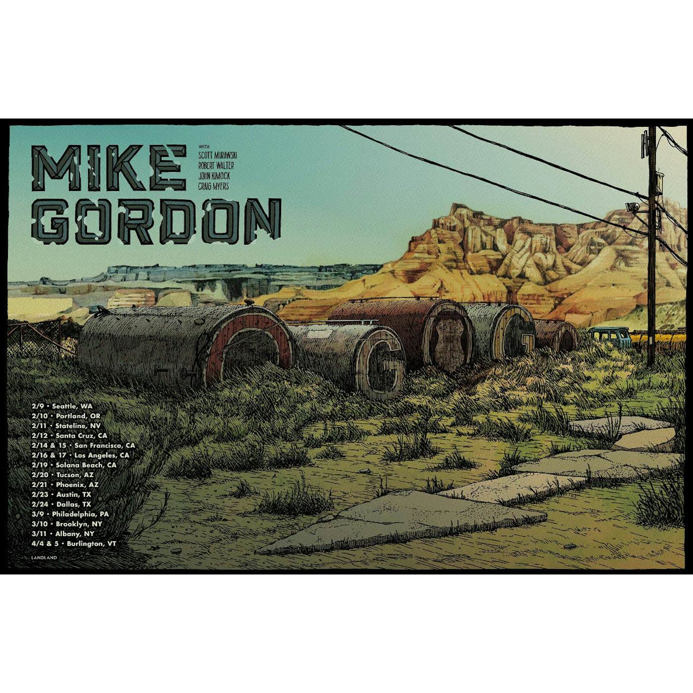 Mike Gordon Winter 2018 Tour Poster