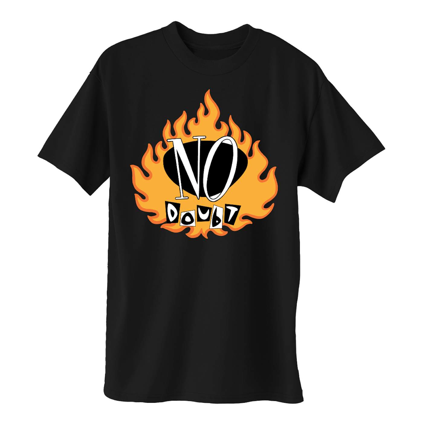 No Doubt Vintage Flame Logo ND Black T-Shirt