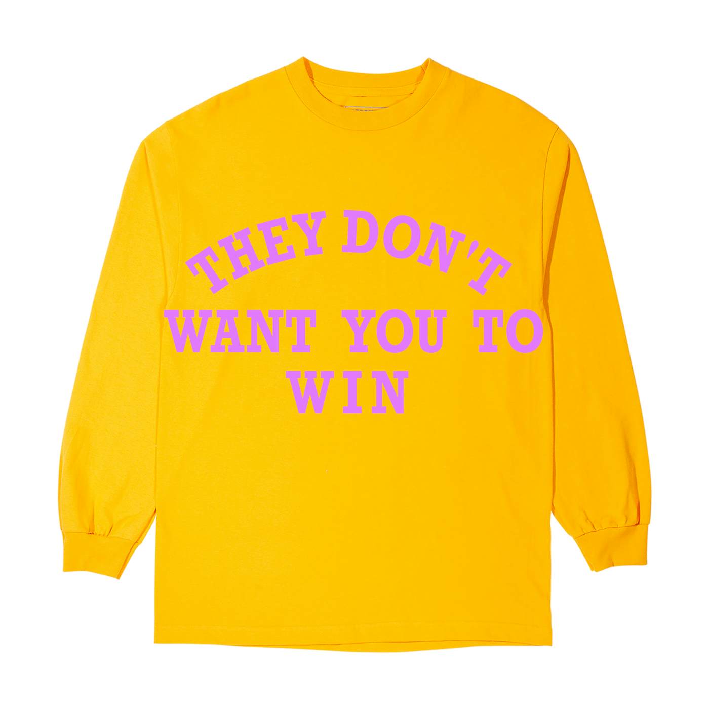 DJ Khaled They Don't Want You To Win Yellow Long-Sleeve T-Shirt