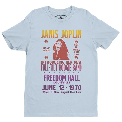 Janis Joplin Full Tilt TShirt Lightweight Vintage Style