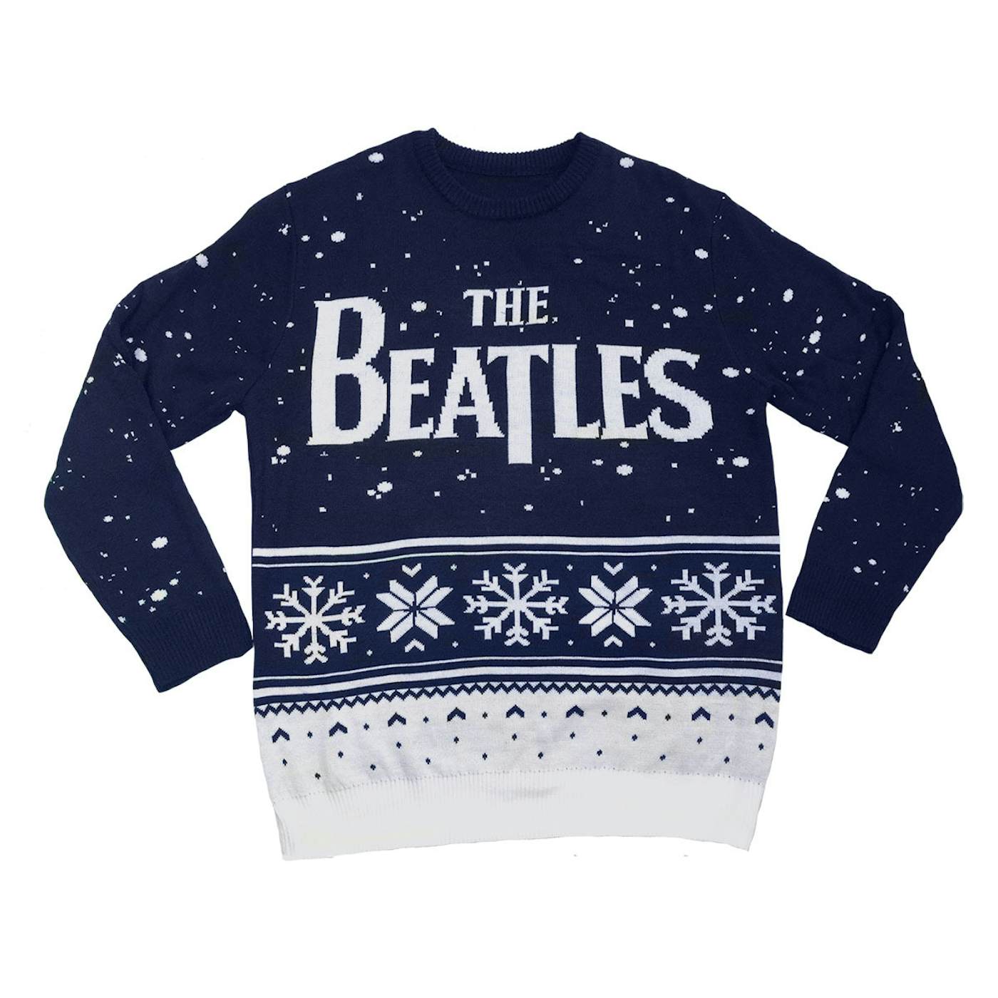 The Beatles Snowflake Holiday Jacquard Knit Sweater