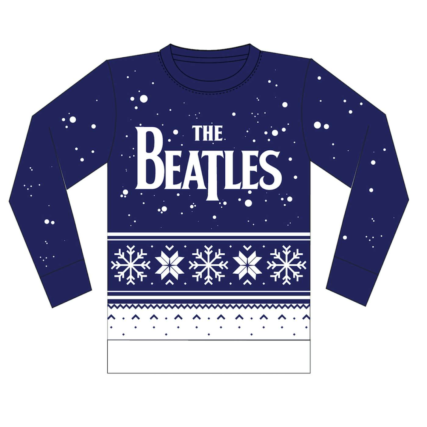 The Beatles Snowflake Holiday Jacquard Knit Sweater