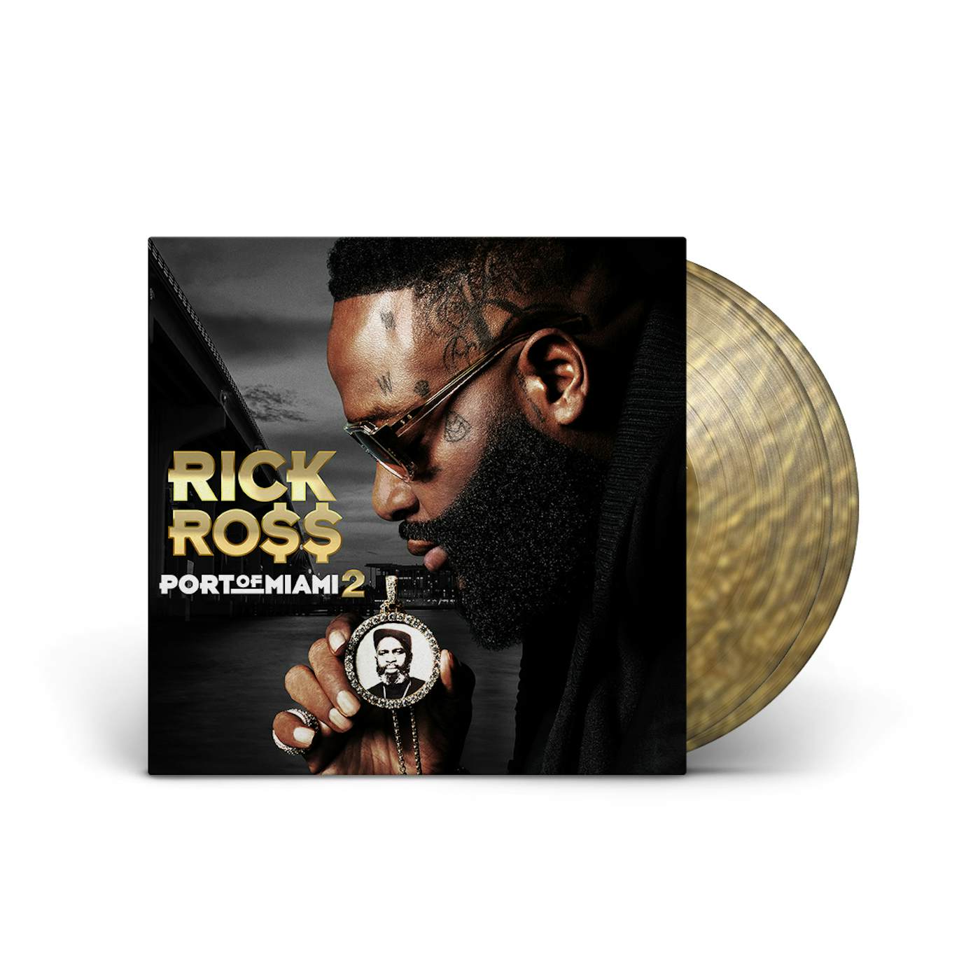 Rick Ross "Port of Miami 2" Translucent Gold Swirl Vinyl 2-LP