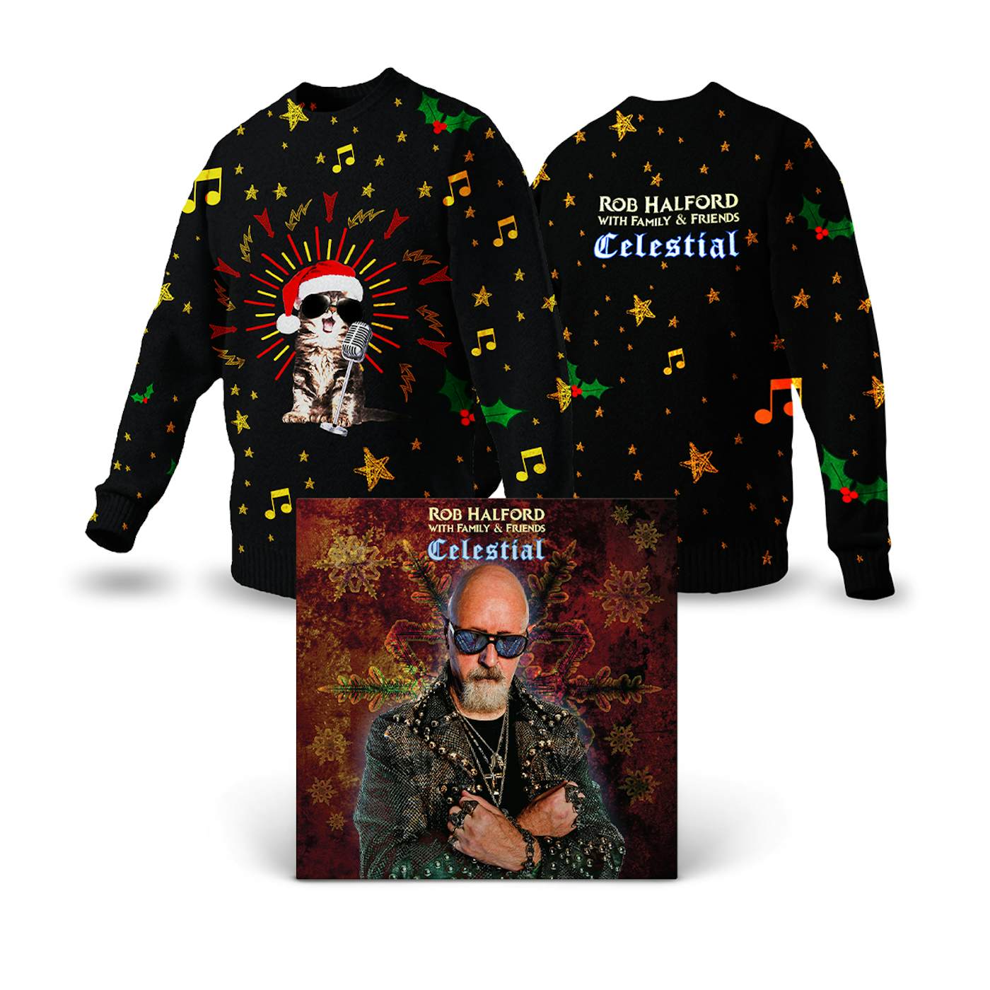 Rob Halford Celestial Knitted Christmas Sweater + Digital Download