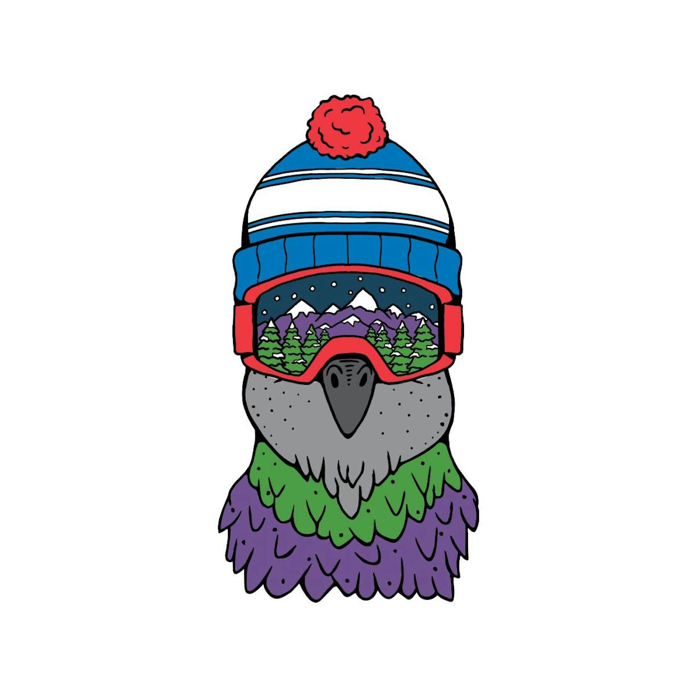 Pigeons Playing Ping Pong Goggle Bird Sticker