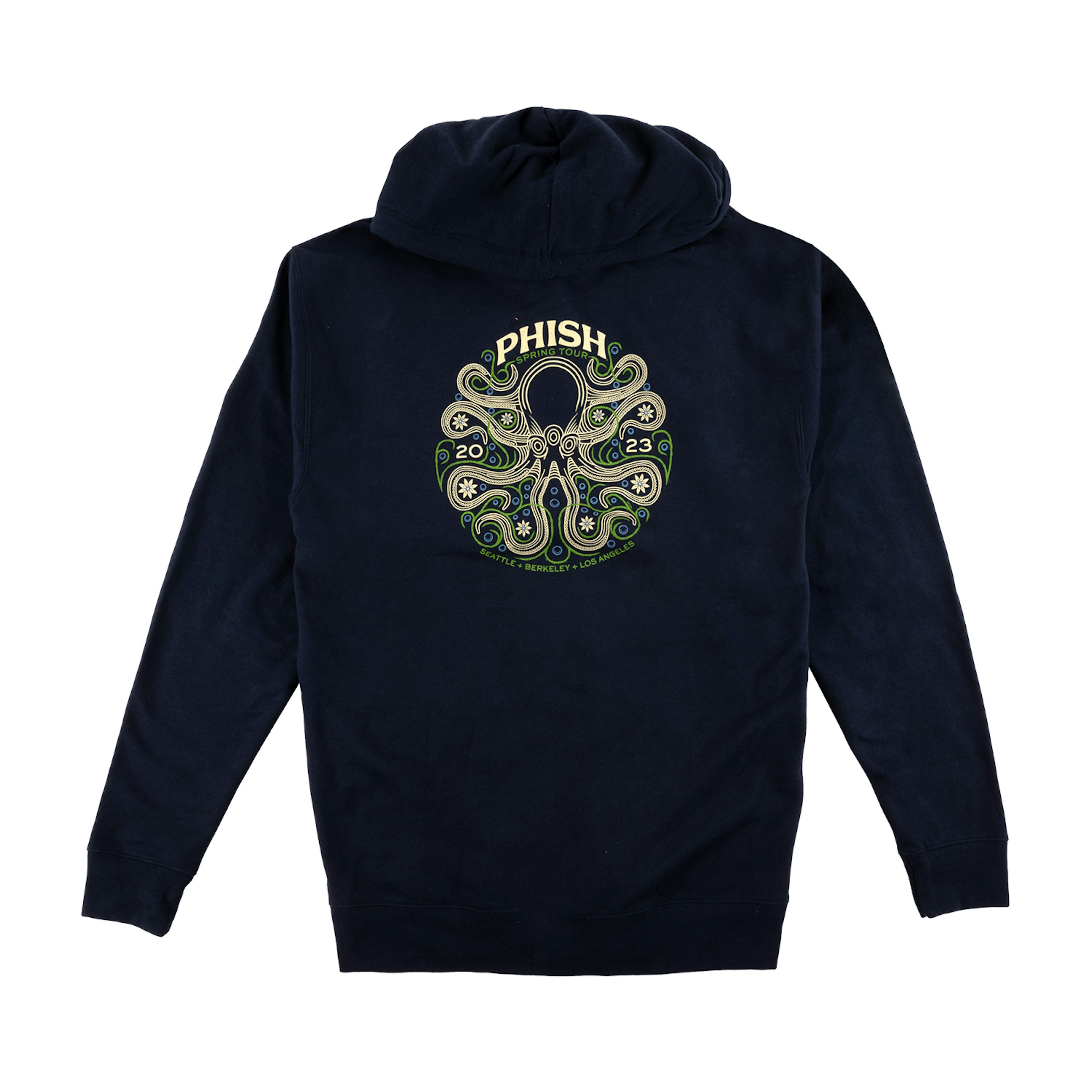 Phish Octopus Spring 2023 Zip Up Hoodie on Navy
