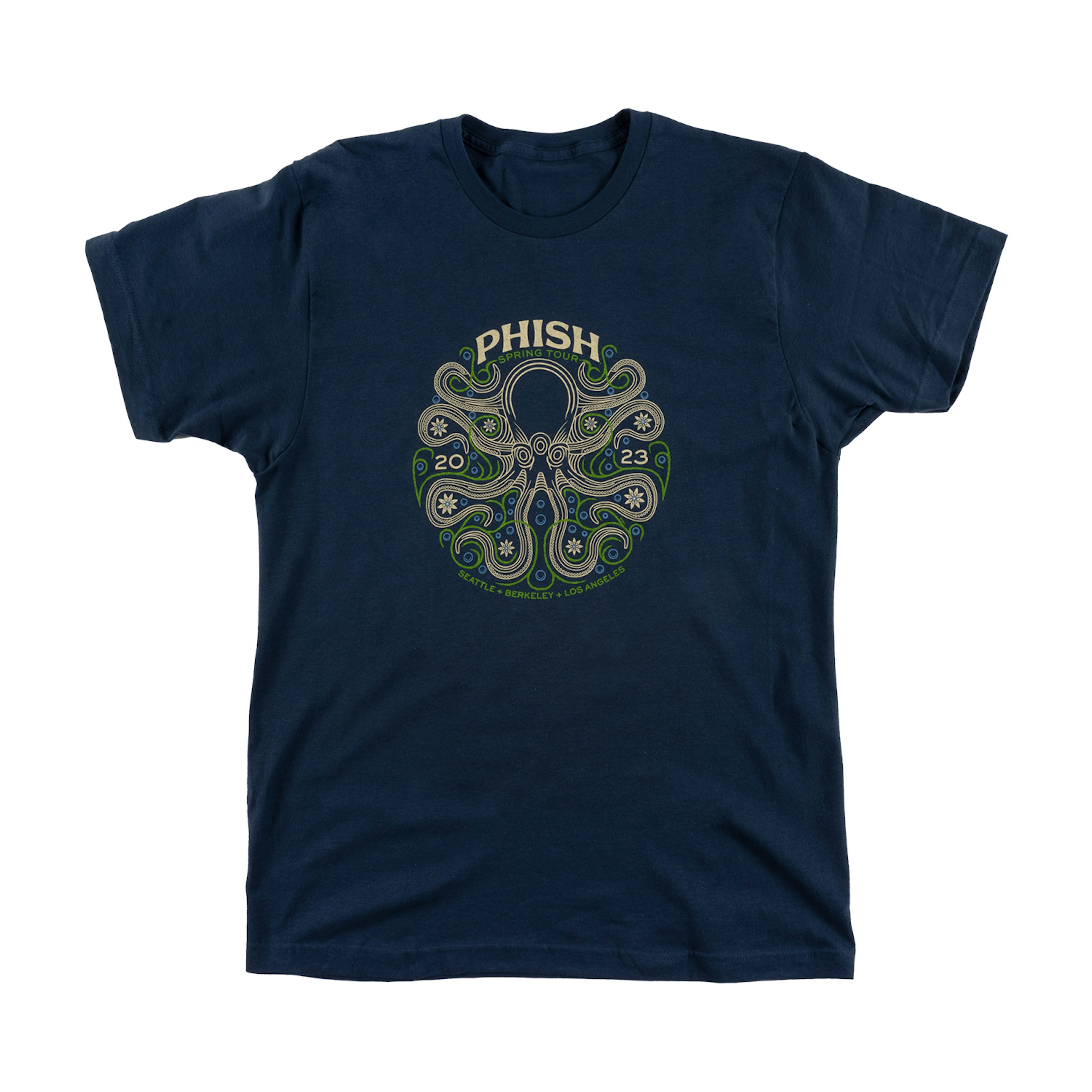 Phish Octopus Spring Tour 2023 Tee on Indigo Blue