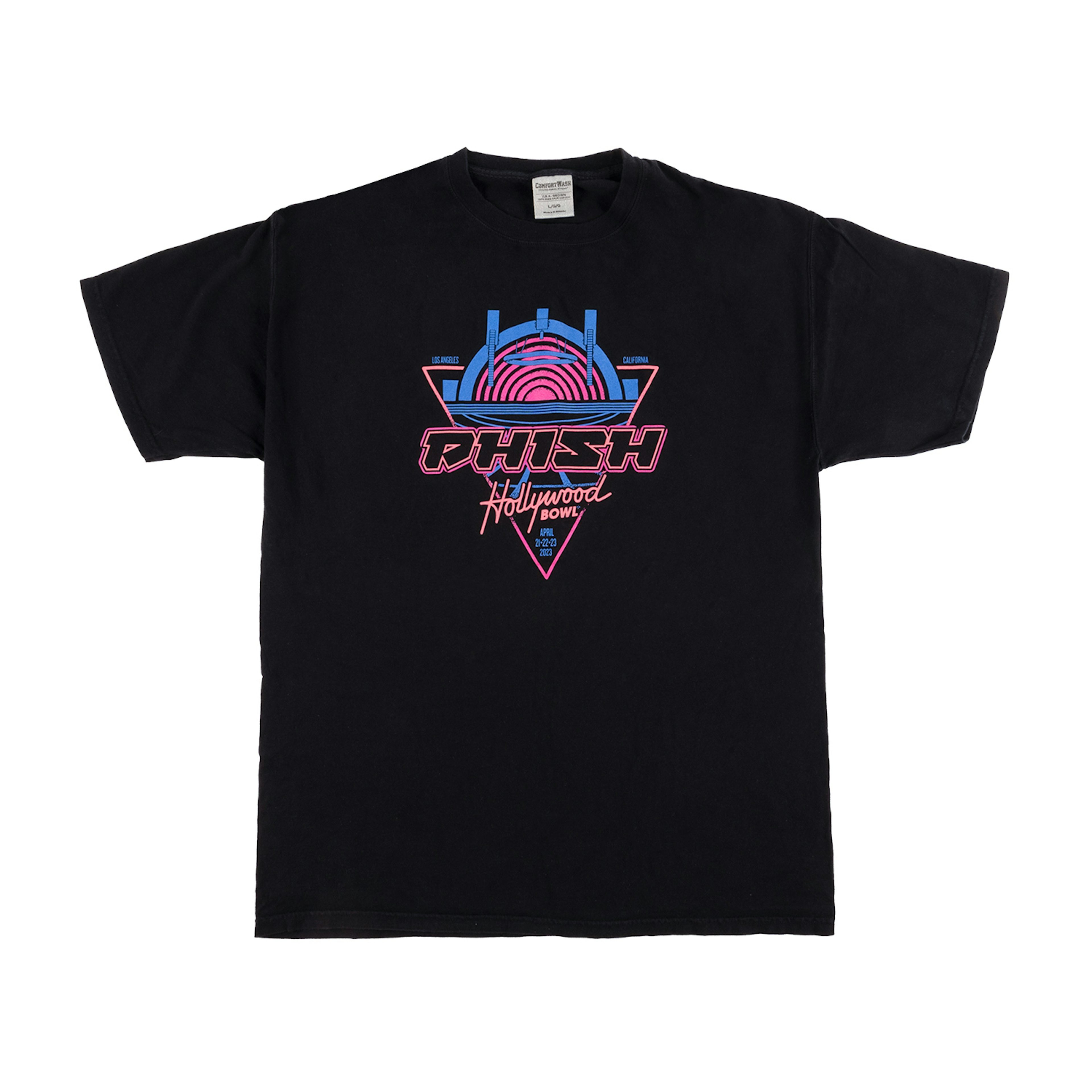 Phish Hollywood Bowl 2023 Event Tee on Washed Black