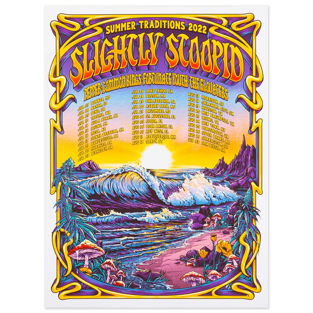 Slightly Stoopid 2022 Summer Traditions Tour Poster With Tour Dates