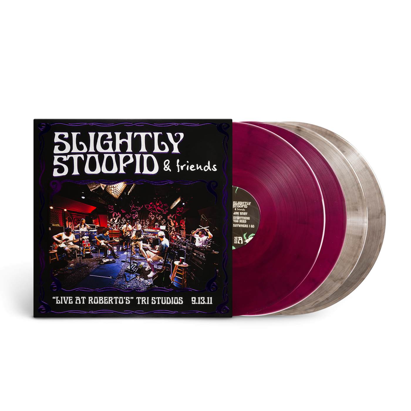 Slightly Stoopid & Friends "Live At Roberto's" TRI Studios 9.13.11 12" 140gram Vinyl in Deep Purple & Black Smoke