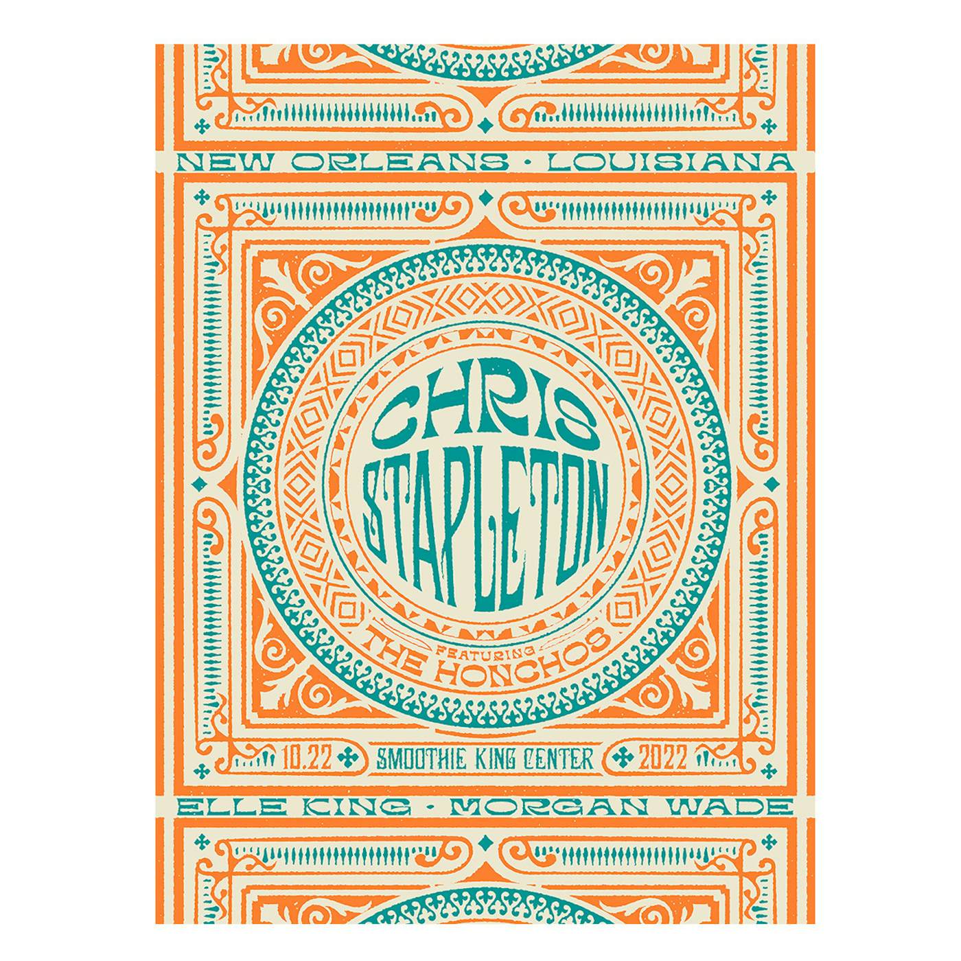 Chris Stapleton Show Poster – New Orleans, LA – 10/22/22