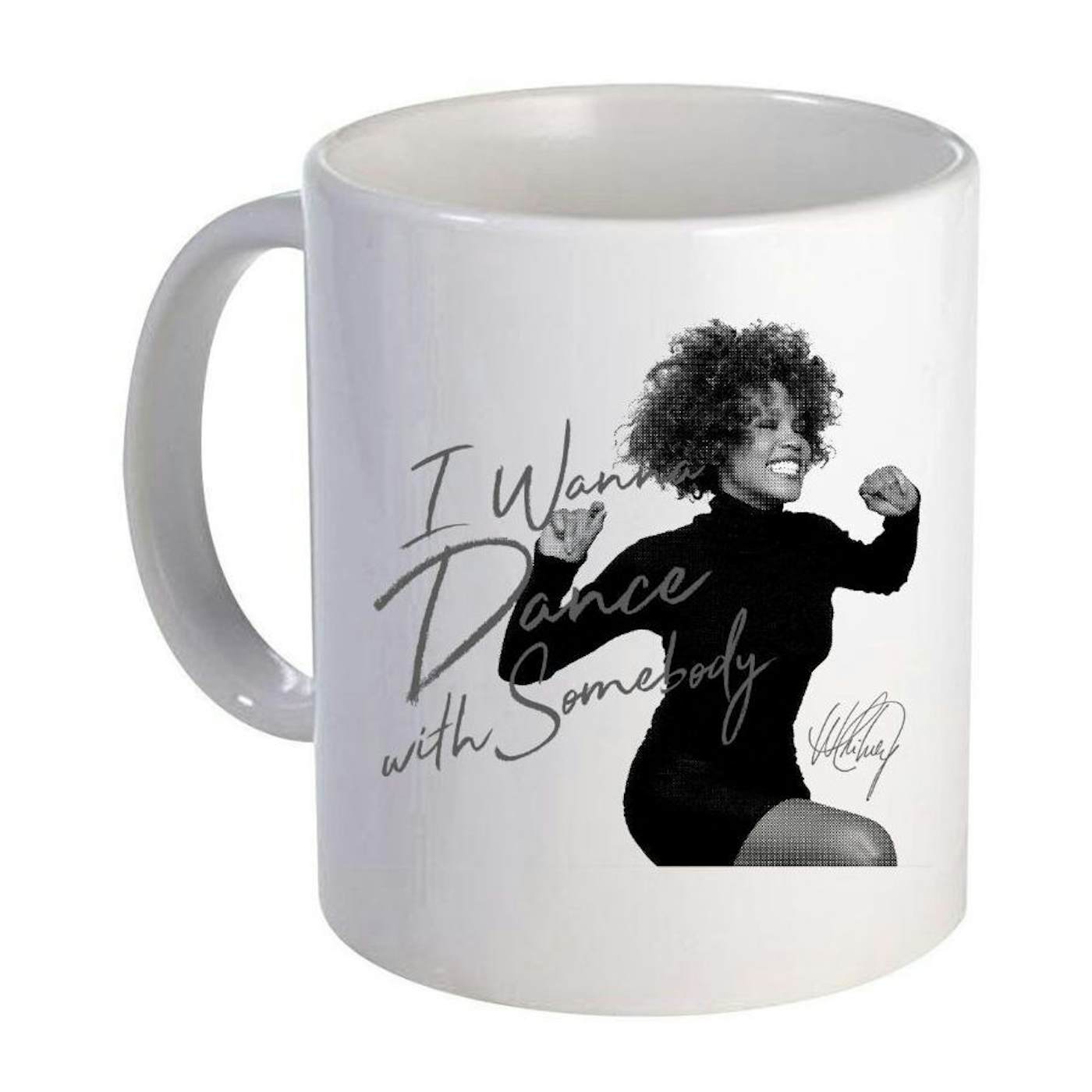 Whitney Houston I Wanna Dance Black & White Ceramic Mug
