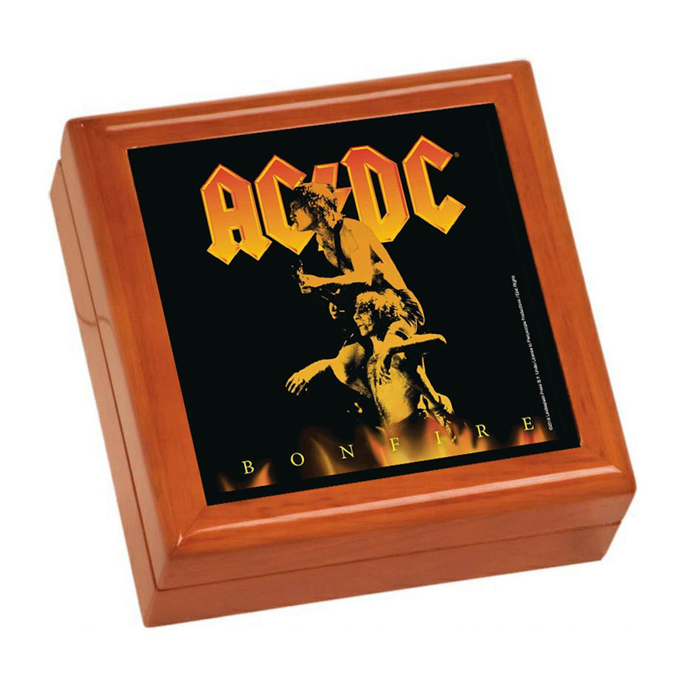 AC/DC Bonfire Wooden Keepsake Box