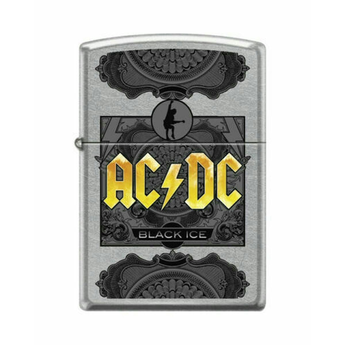 AC/DC Black Ice Gold Logo Zippo Lighter