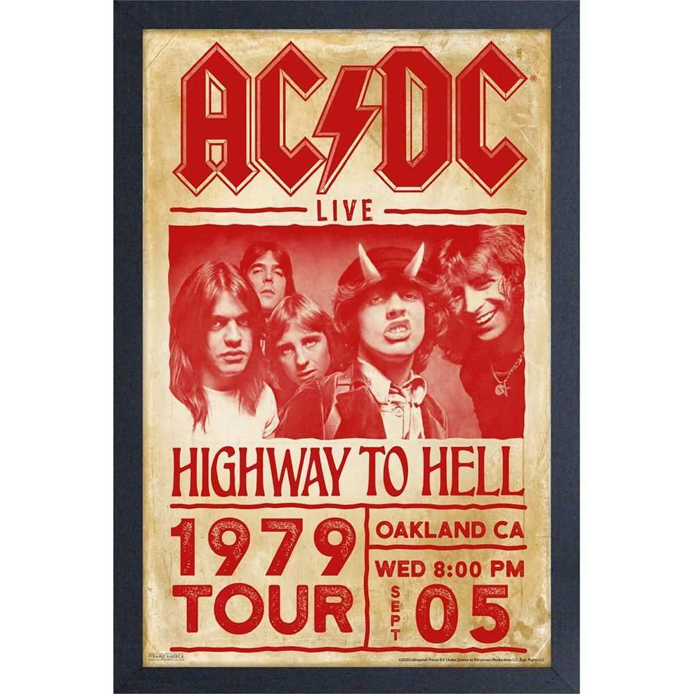 AC/DC - Highway to Hell Tour 11x17 Framed Print