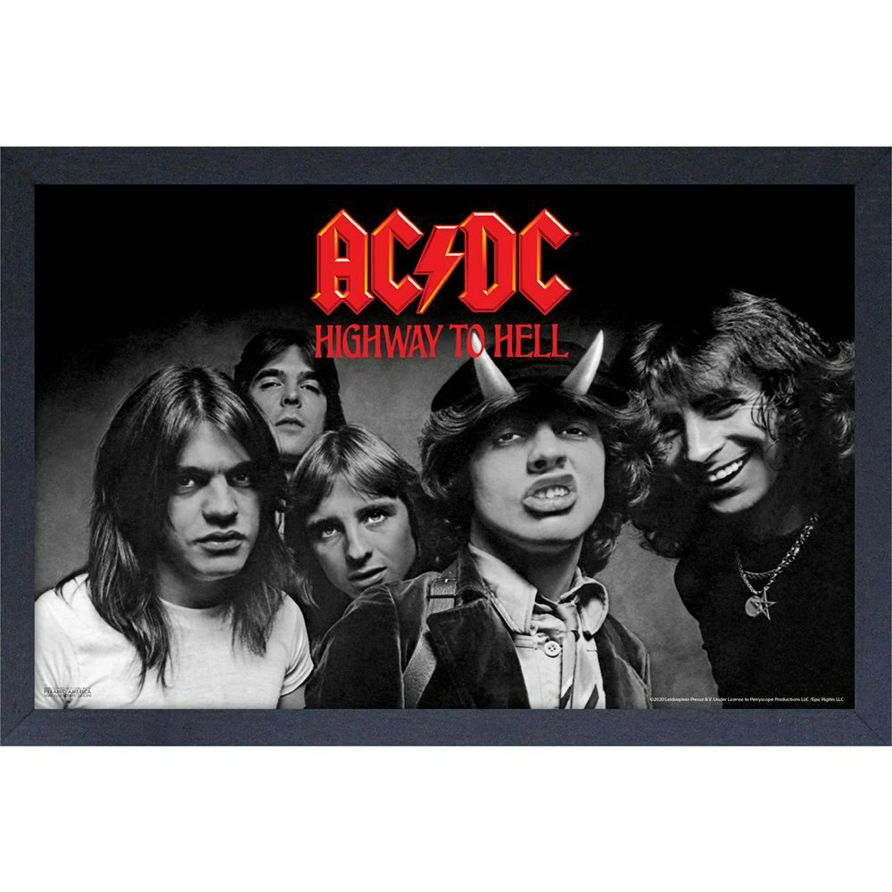 AC/DC - Red Logo 11x17 Framed Print