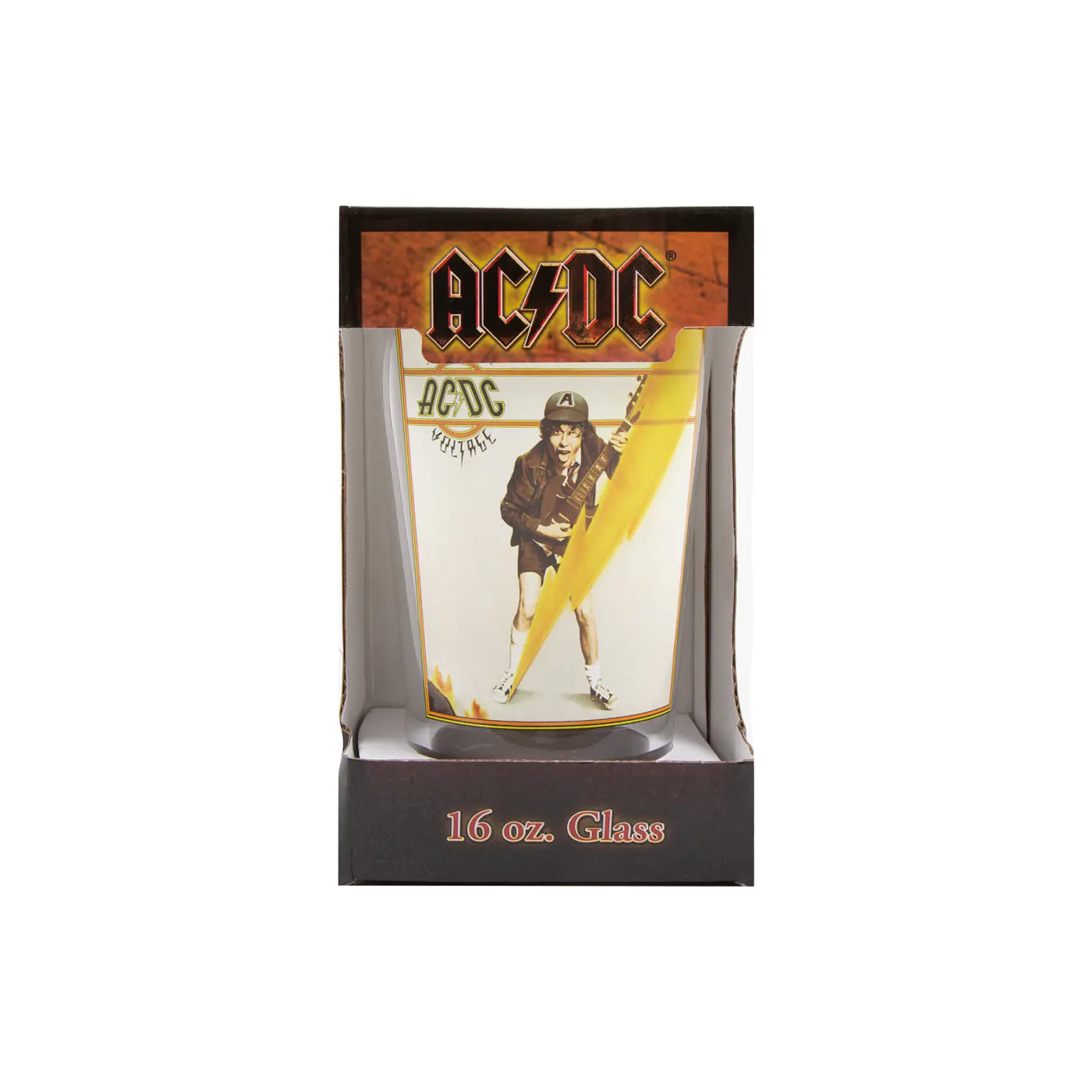 AC/DC High Voltage Album Cover 16oz Glass