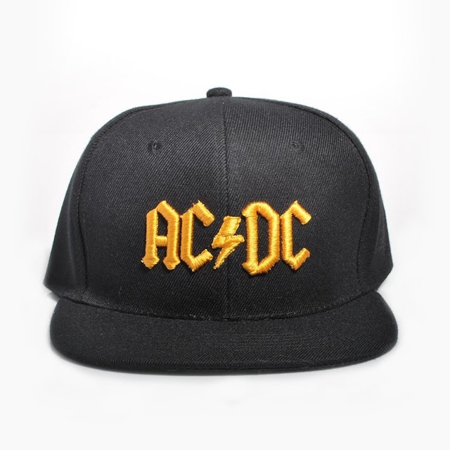 AC/DC Mustard 3D Logo Snapback Baseball Hat