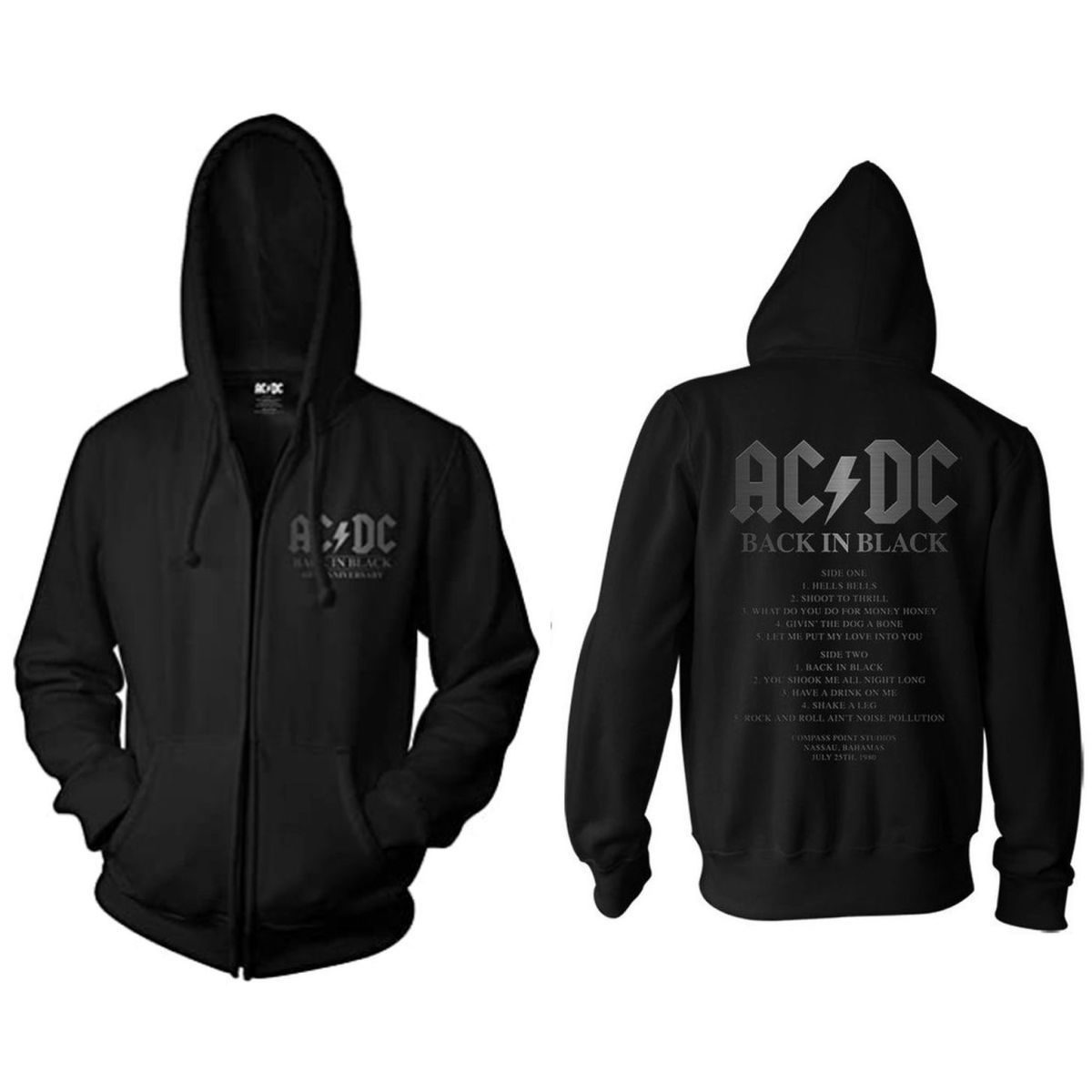 ac dc back in black hoodie