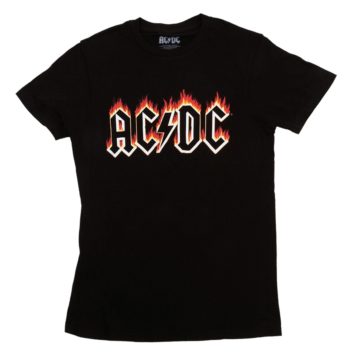 AC/DC Fire Logo Black Tee