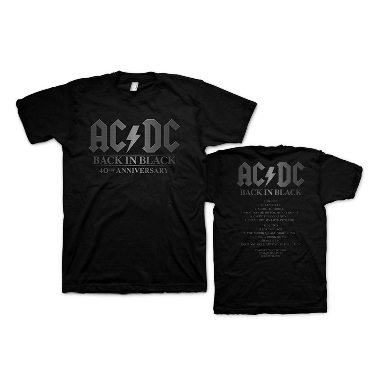 ac dc back in black 40th anniversary t shirt