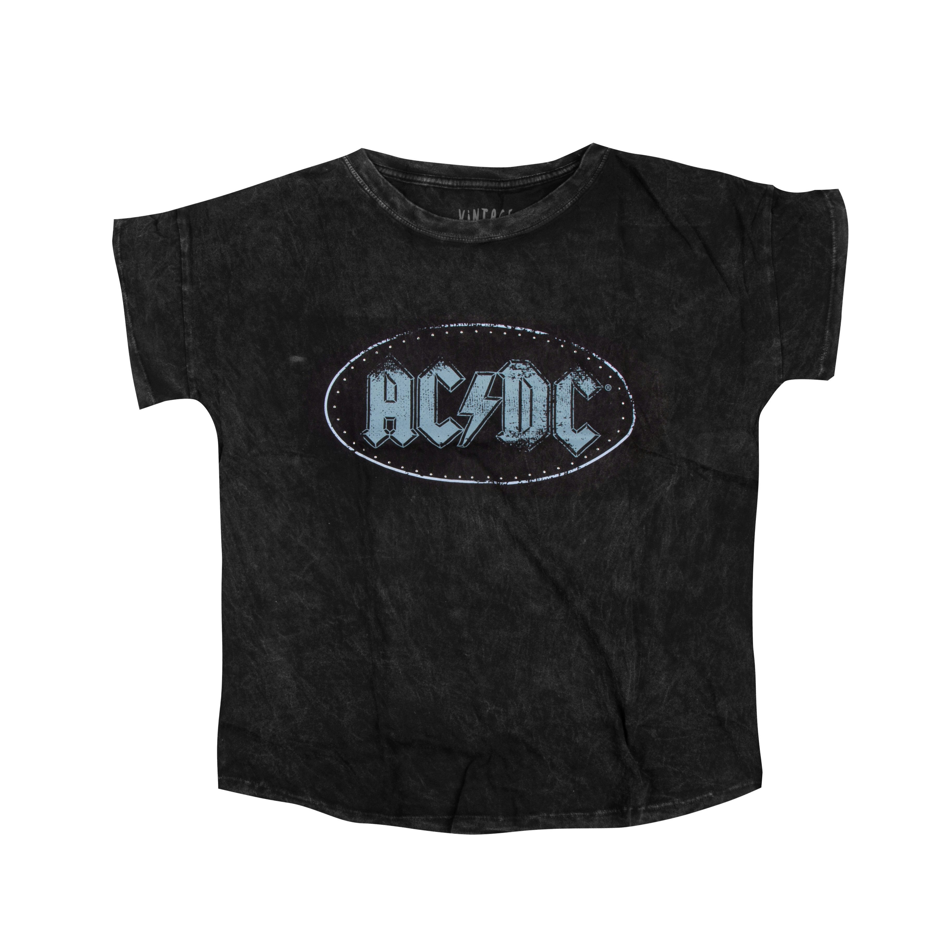 AC/DC Circlular Logo Charcoal T-Shirt