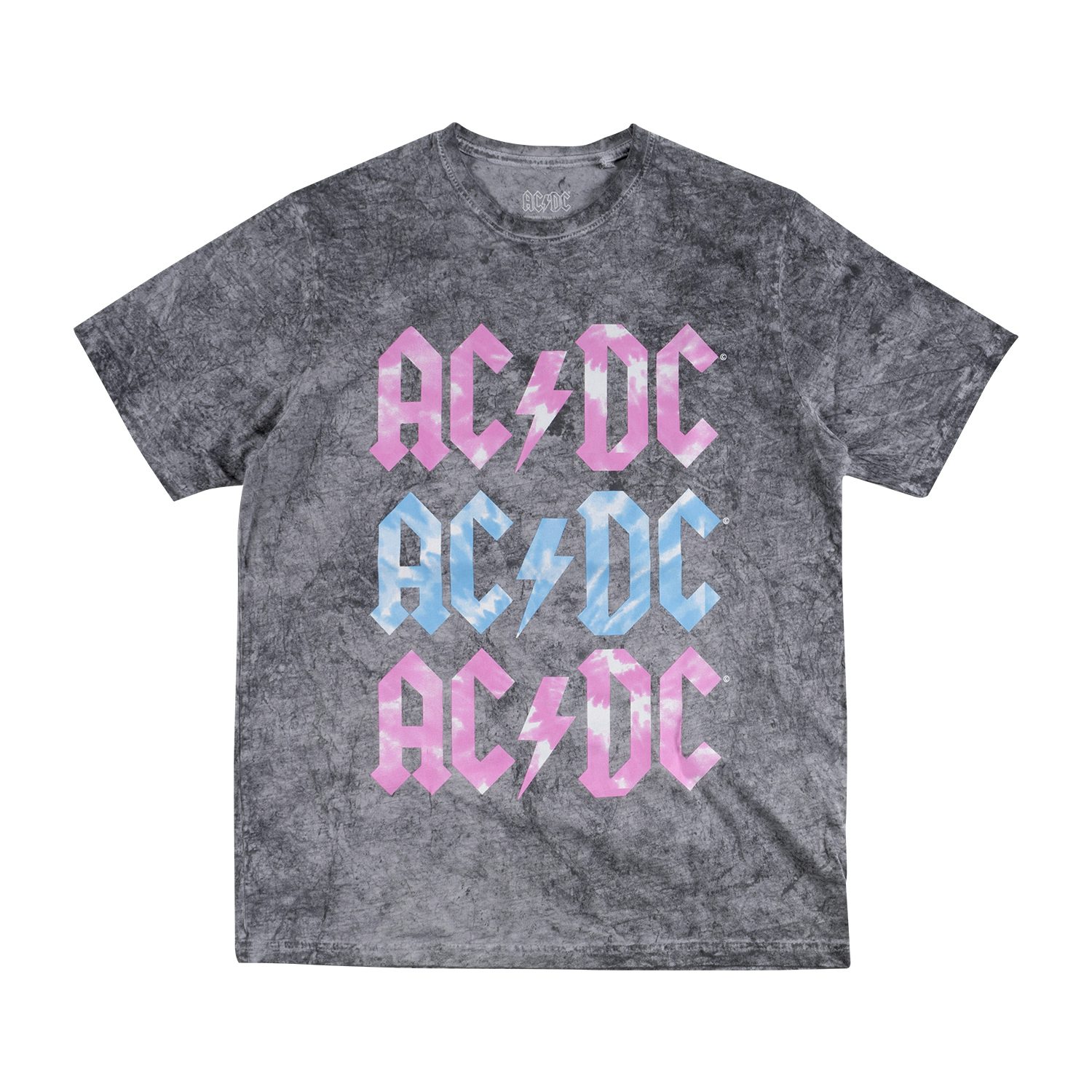 AC/DC Repeat Logo Acid Wash T-shirt